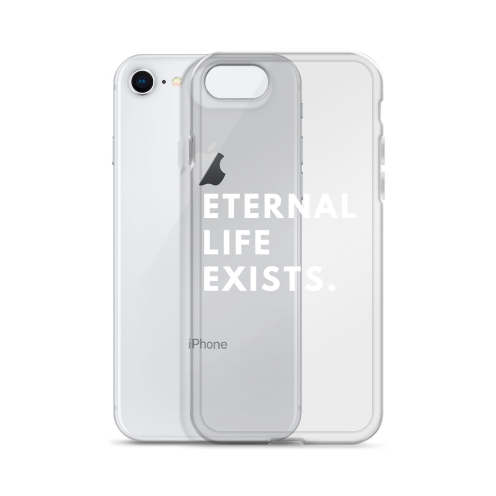 Eternal Life Exists White Letter iPhone Case