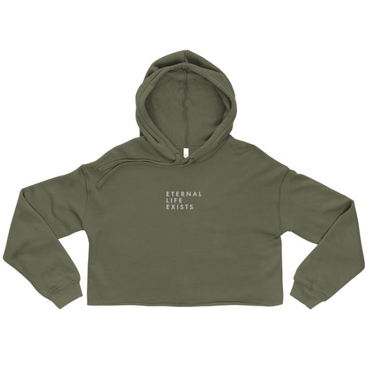 Eternal Life Exists Plain Crop Hoodie